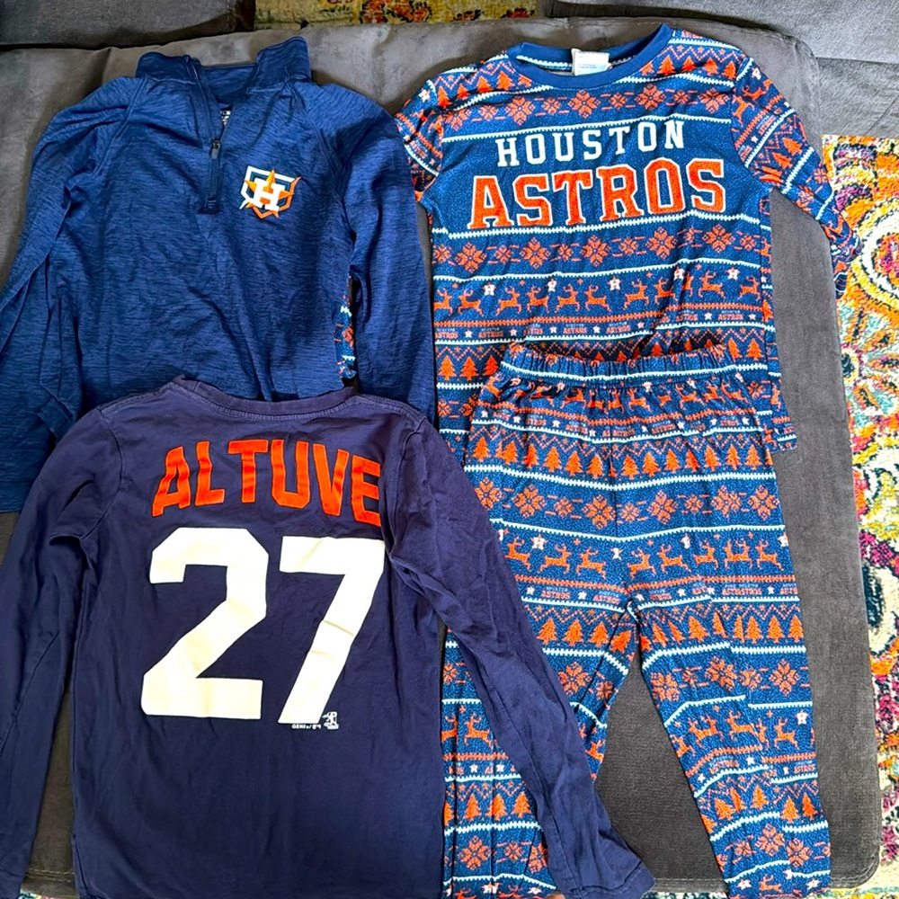 Houston Astros 3 item bundle youth small/medium. Under Armor, Pajamas, Altuve
